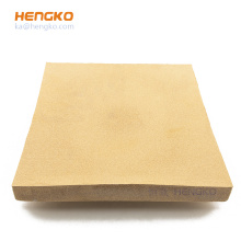 Hengko ventas directas directas rectangulares micras sintered filtro de disco de bronce placa de filtro de sinterización de metal poroso